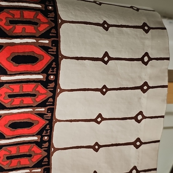 Talbots Red Black Sheath Geometric Tribal Ethnic Stretch‎ Dress Midi Large - Picture 5 of 13